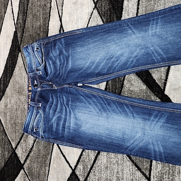 ROCK REVIVAL CHARLOTTE BLACK SEQUINS RHINESTONES EASY-FIT BOOT LEG DENIM JEAN - Picture 8 of 16